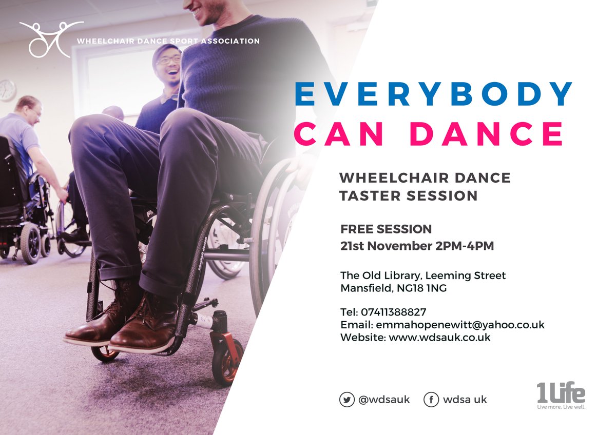 theatreandtonic's tweet photo. I'm running a FREE Wheelchair Dance taster session in Nottingham, come and have a go! @WDSAUK https://t.co/8wqdLIlbiz