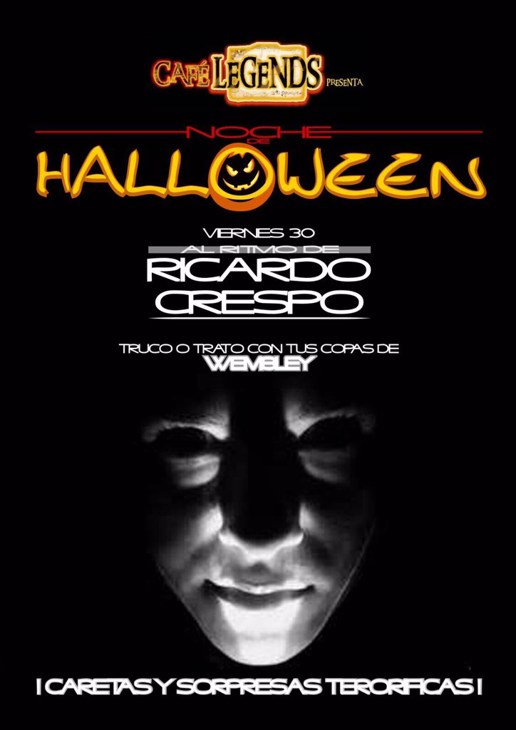 legendsmanda's tweet photo. Esta noche Halloween en Legends con @rikardocrespo https://t.co/dKMjvCSL0q