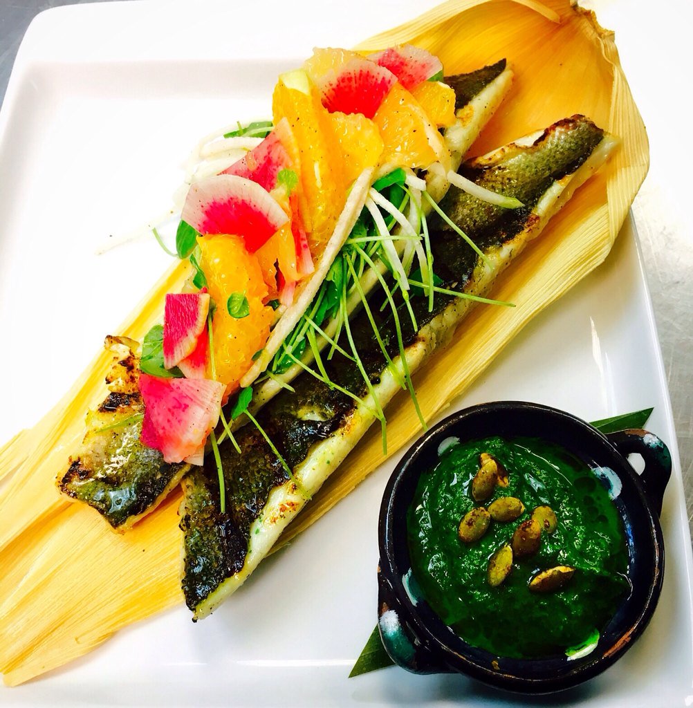 Join us for #DiaDeMuertos from 5-9 tonight and enjoy new dishes on the menu like our Grilled #Branzino. #nyceats
