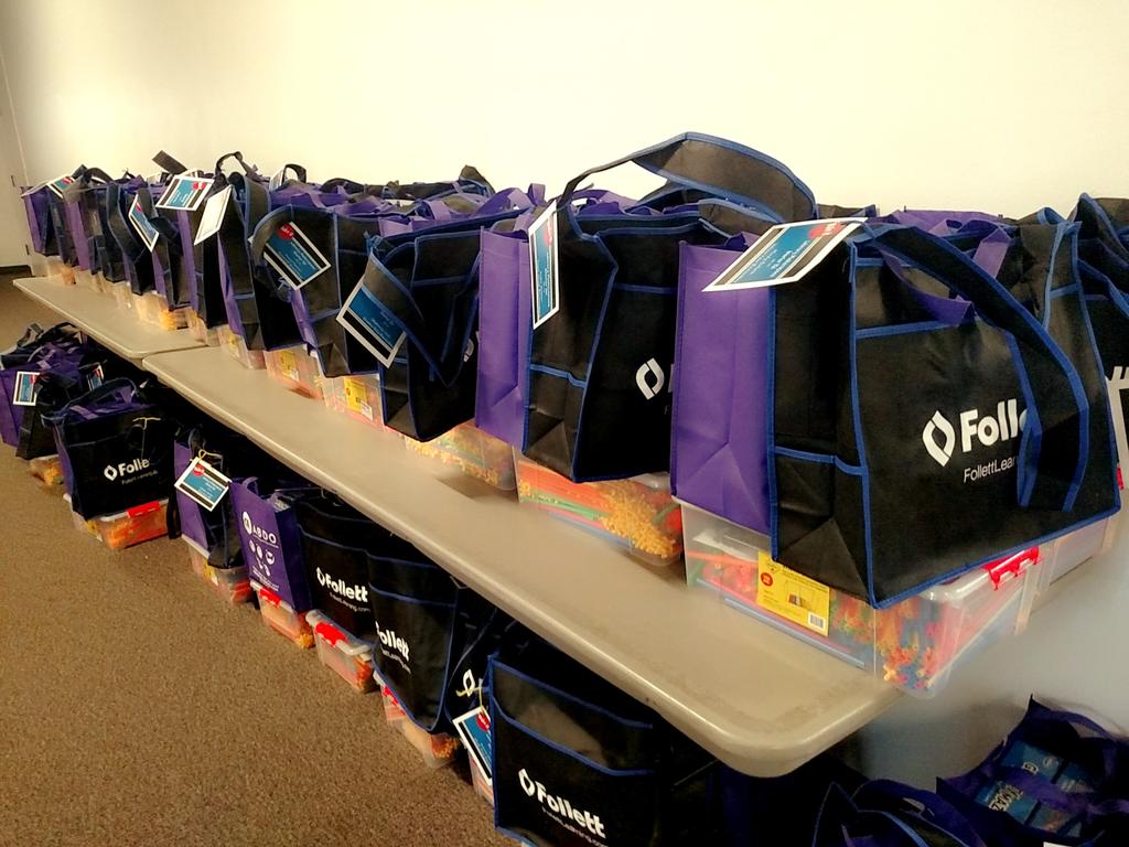 ehdowney's tweet photo. Getting ready to create makerspaces in 44 school libraries next week! #lilead #edtechboise #bsdpride https://t.co/BeNIKjL5dZ