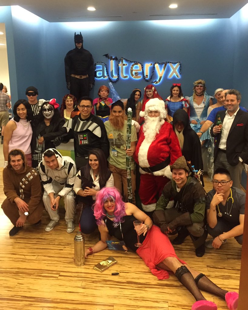 KurtAngier's tweet photo. Nice turnout for the @alteryx HQ costume contest https://t.co/Sh4xazn5Ud