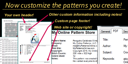PatternWizard's tweet image. Now personalize the patterns you make at the freePatternWizard with this new feature! bit.ly/1KIefgB