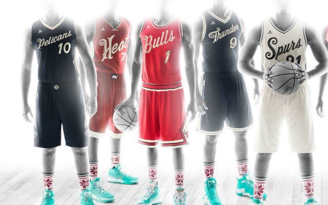 NBA_TDY's tweet photo. Christmas jerseys😏 your thoughts? https://t.co/6gVrSb50jt