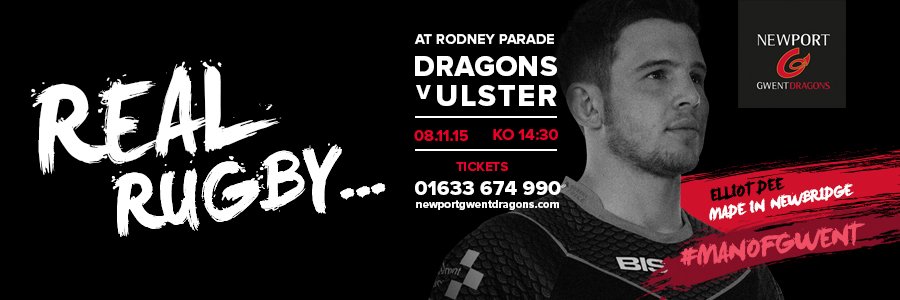 dragonsrfc's tweet photo. Thanks for your support and following tonight on Twitter. A reminder our next match is home to @UlsterRugby. #Pro12 https://t.co/EbKCldL3Qr