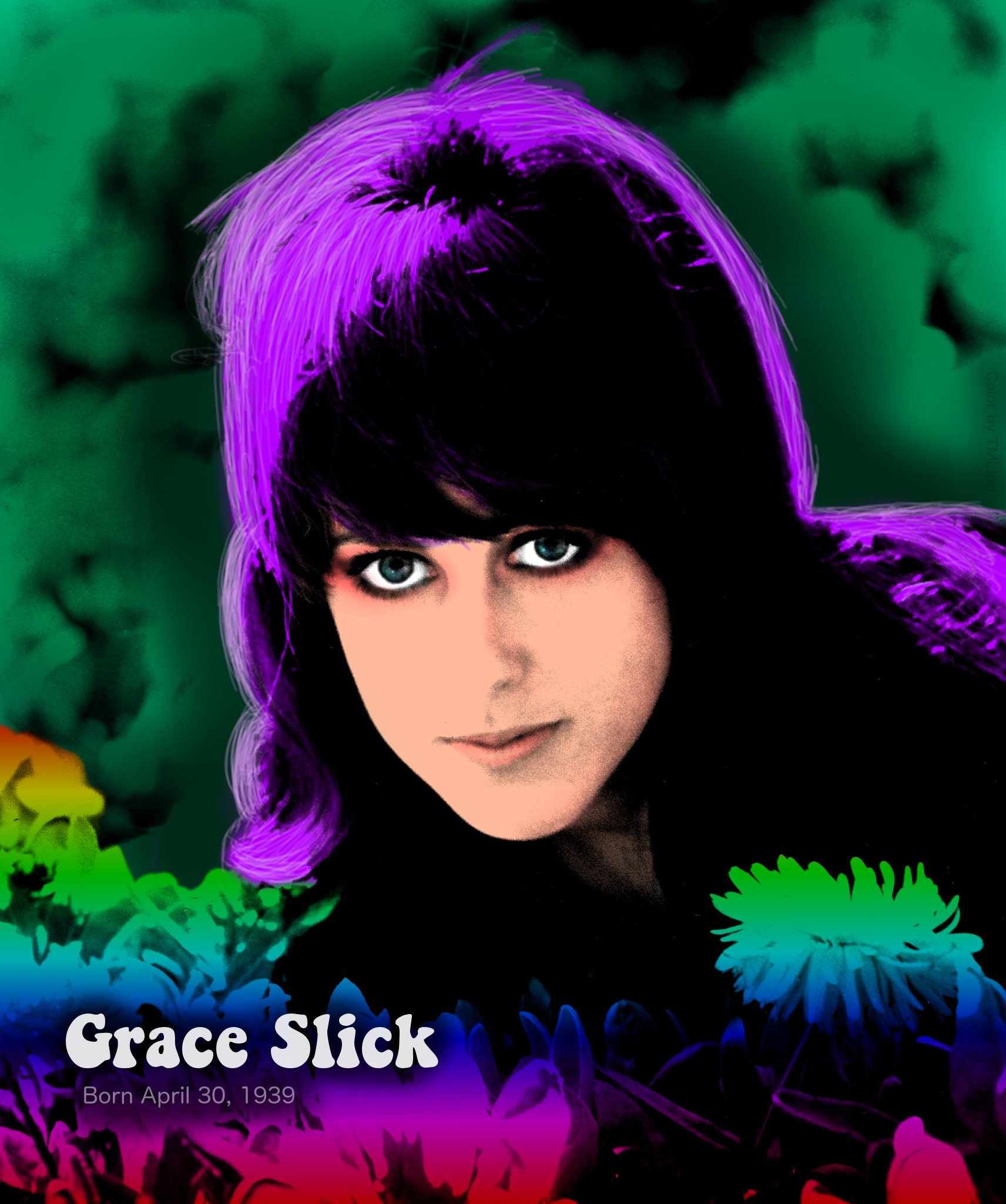 Happy Birthday Grace Slick, musician, painter & goddess  