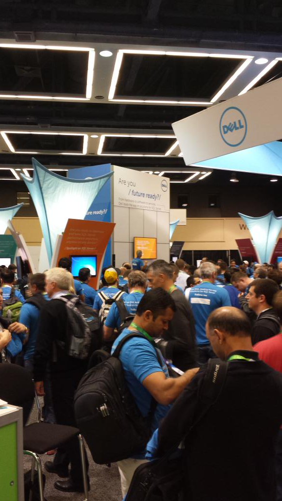 RobertEPound's tweet image. Dell raffle getting underway shortly at booth 423 #dellsql