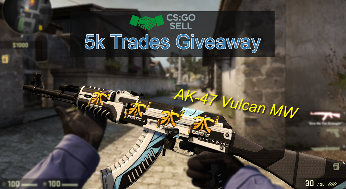 CSGOSell's tweet image. Bot at 5k trades!
Giveaway of a AK-47 | Vulcan (MW)
RT & Follow to enter.
Ending: 15/11/2015
#CSGO #CSGOGiveaway