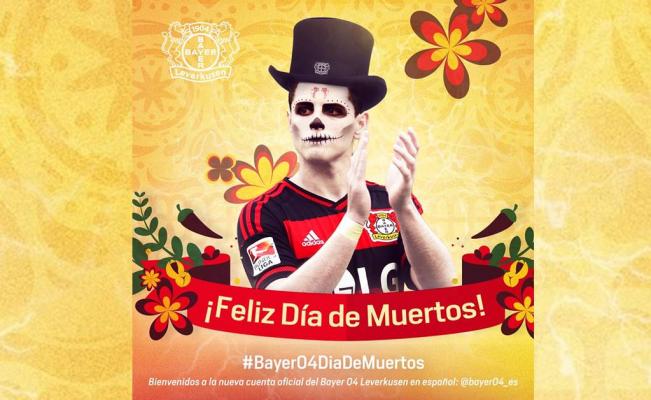 El_Universal_Mx's tweet photo. #ENTÉRATE @CH14_, figura del @bayer04fussball en twitter por Día de Muertos https://t.co/WeiaYhA4iO https://t.co/IQBN7Xlpua