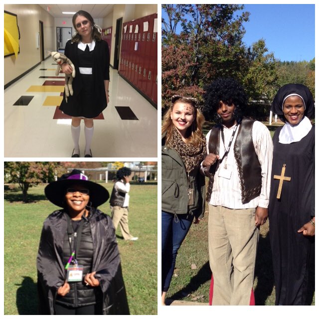 huhsmedia's tweet photo. Halloween madness at HUHS!Can you find our Principal Mr. Ward? https://t.co/tnGknTncd8