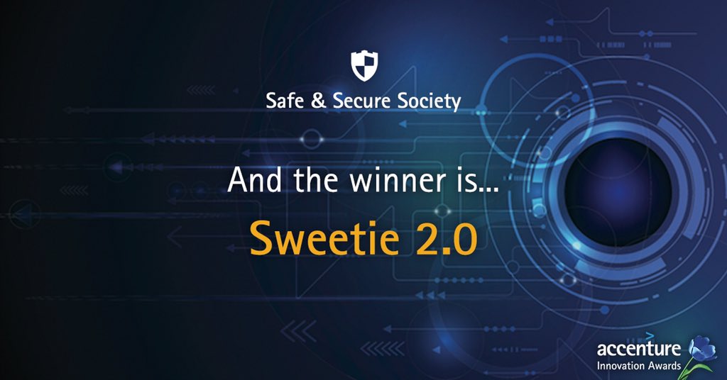 bluetulipawards's tweet photo. The Innovation Award 'Safe &amp; Secure Society' goes to Sweetie 2.0 by @terredeshommes 
Congratulations! #AIA15 https://t.co/tkeSp0xfGY