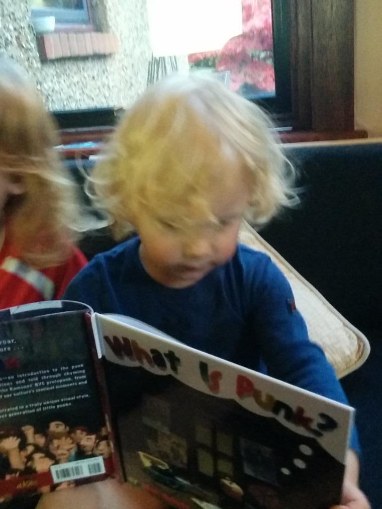 FultsKandice's tweet photo. When Tante Karen sends a book #WhatIsPunk #ericmorse @k_rad_kreamer https://t.co/NPqyYLUom7