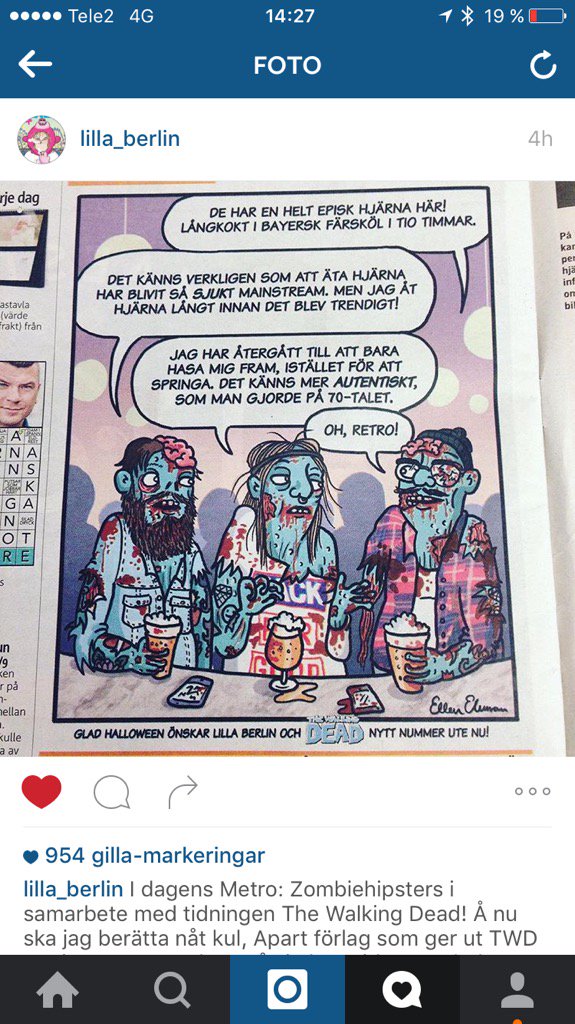 Kolla <a href="/lillaberlin/">Ellen Ekman</a>:s fanart till #TheWalkingDead i Metro? 15% på apartforlag.se med rabattkod LILLABERLIN!