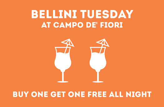 campodefioriirl's tweet photo. Don't forget - it's #BelliniTuesday https://t.co/QrpJKImnyI