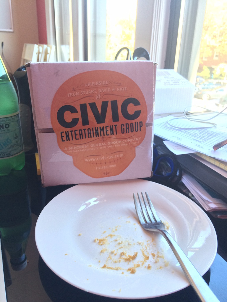 WeAreValues's tweet photo. Thank you, @WeAreCivic! We were so excited for our #pieinside we forgot to take a pic before we ate them up! #yum https://t.co/dEhqqnLZgi