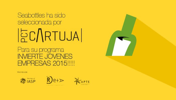 Seabottles's tweet photo. Seabottles ha sido seleccionada por PCT Cartuja para su programa INVIERTE JOVENES EMPRESAS 2015!  @PCTcartuja https://t.co/GPVEliVSRD