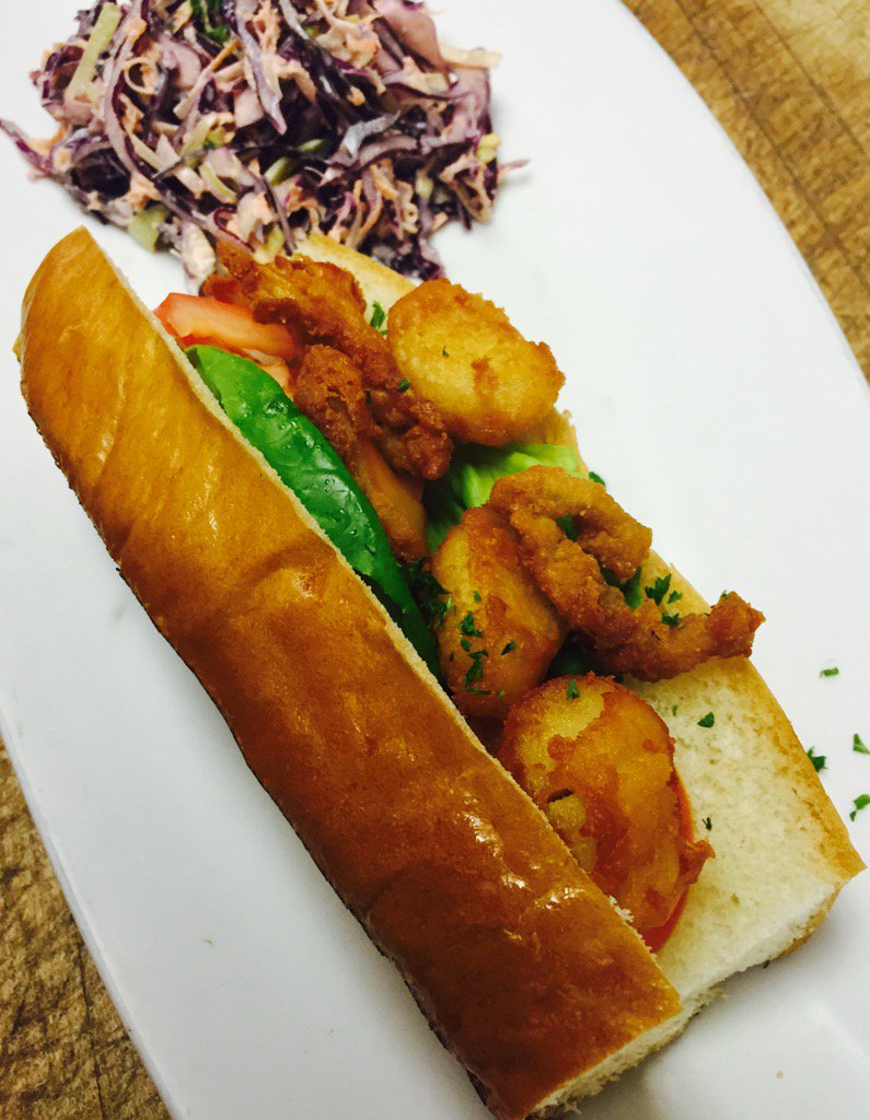 RodneysToronto's tweet photo. Lunch - try our new PEI fried clam roll. Thai soup and nice Fish and Chips #rodneysTO https://t.co/Wg9LgvvhYl
