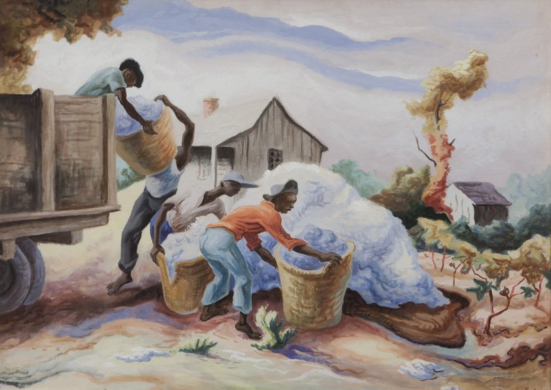 DallasAuction's tweet image. Thomas Hart Benton gouache on paper in our Nov. 4th fine art auction.