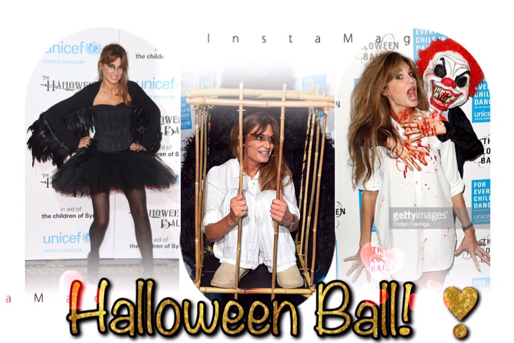 KeepingUpWithJK's tweet photo. A quick edit😅❣ cant really decide which's the best , halloween ball #UNICEF #JemimaKhan https://t.co/apJGfOmYKT