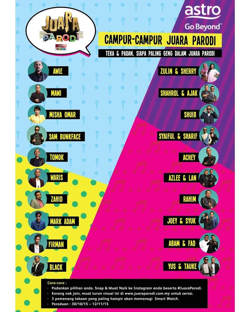juaraparodi's tweet photo. Padankan pilihan anda, ambil gambar dan upload di Instagram anda dan hashtag #JuaraParodi n tag @juaraparodi https://t.co/YzDGBo7bSJ