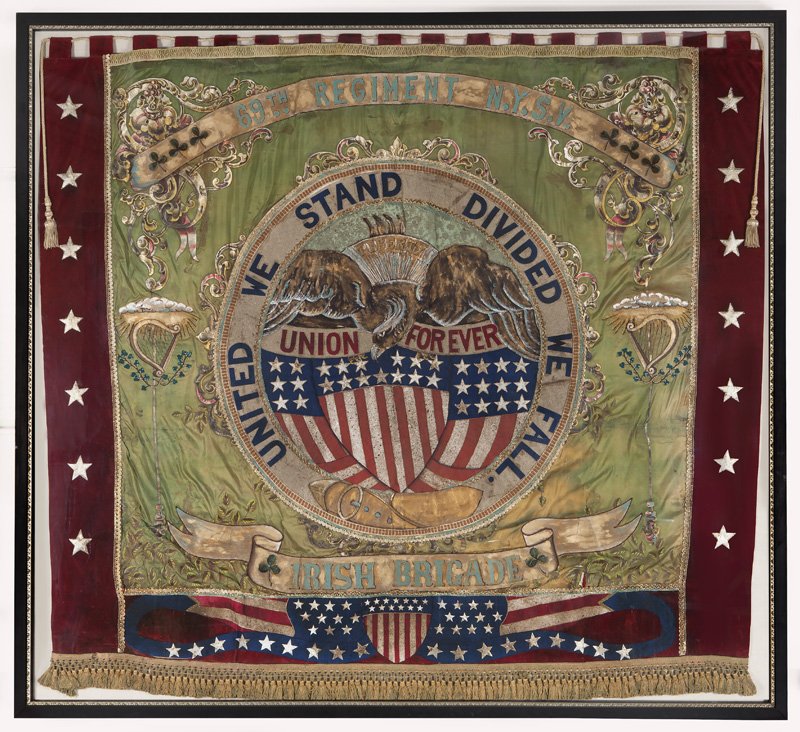 DallasAuction's tweet image. 69th Regiment, New York State Volunteers banner from the Irish Brigade