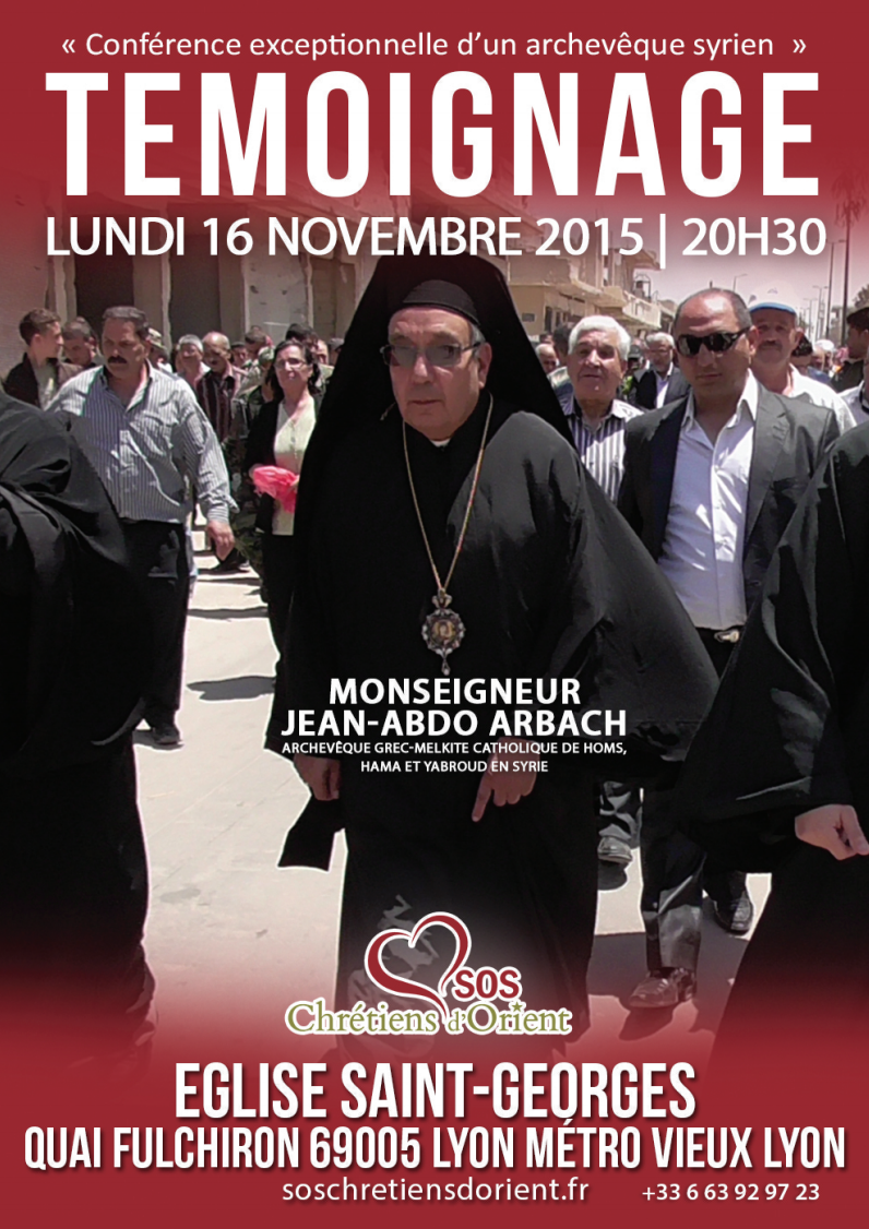 SOSCdOrient's tweet photo. #Lyon Demain ! Conférence exceptionnelle d’un archevêque syrien 20h30 à Egl. St Georges.
https://t.co/U6GKB4NTJp https://t.co/Laq27I3I3S