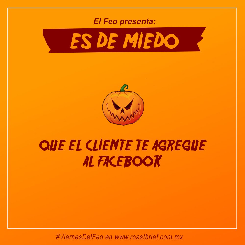 roastbrief's tweet photo. Es de miedo https://t.co/6KDYH624mW #Creatividad #Halloween #ViernesDelFeo https://t.co/3xy49INt4U