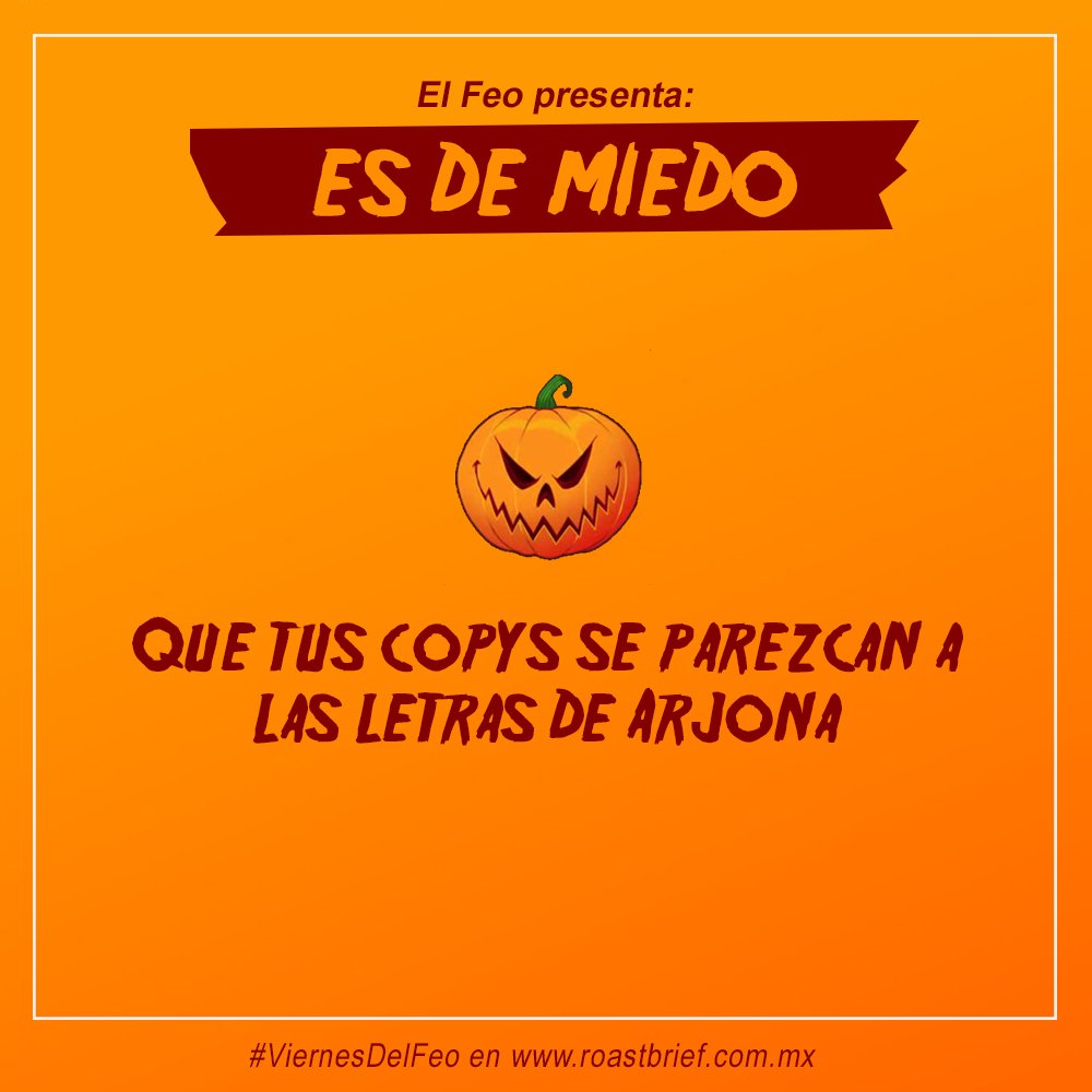 roastbrief's tweet photo. Es de miedo https://t.co/6KDYH624mW #Creatividad #Halloween #ViernesDelFeo https://t.co/3xy49INt4U