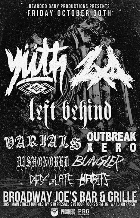 BeardedBabyShow's tweet photo. 2NITE @yuthmovement @2X4official @LeftBehind304 @VarialsPA @outbreakxero @BUNGLR @dishonoredny #habits #desolate https://t.co/10mfs6RLkS