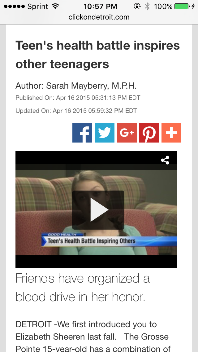 4HHLASMSF's tweet photo. Look at this cool article abt this teen’s friends organizing a blood drive for her survival! https://t.co/HSJgNkgkVt https://t.co/EO6BOLlKEd