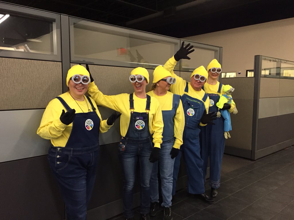 HortPrinters's tweet photo. Another great #Halloween at Hort Printers and @IntegraColor! #Gumby caught in the act! #Minions #80s #monopoly https://t.co/JwIr7zrsFO