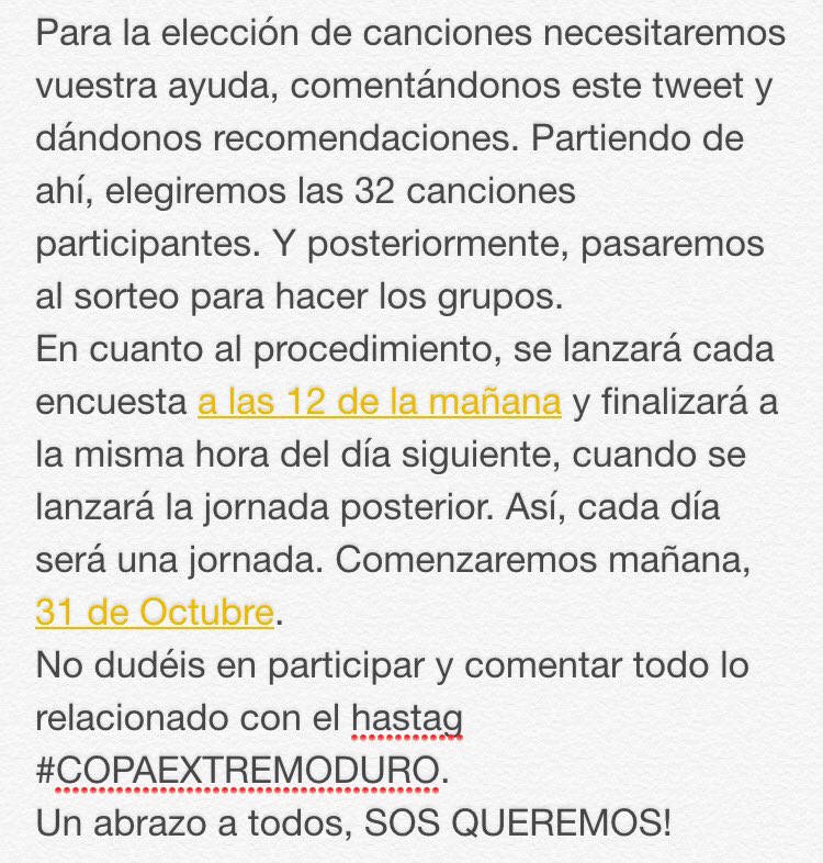 Extremoquotes's tweet photo. NACE LA #COPAEXTREMODURO. Que os parece? https://t.co/Y32mGZlKA8