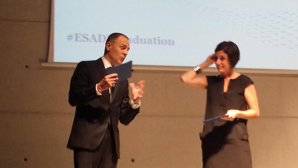 AnnaRevenga's tweet photo. Bravo Josep Ponsirenas y Georgina Ferri por vuestras palabras y reconocimientos. Grandes ! #esadegraduation #emdb15 https://t.co/JbkuerTJ9P