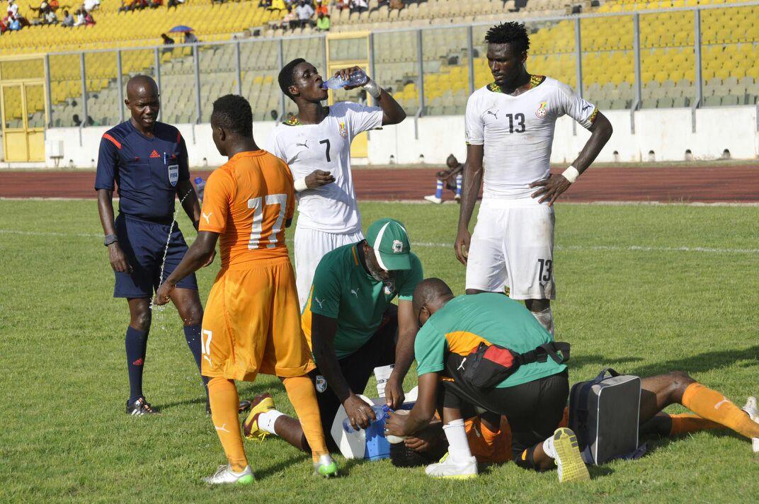 ghanafaofficial's tweet photo. FULL-TIME in Abidjan: Ivory Coast 1-0 Ghana (Agg: 2-2) The Ivorians qualify via away goal rule. #CHAN2016Q https://t.co/kx9UC8DCzb
