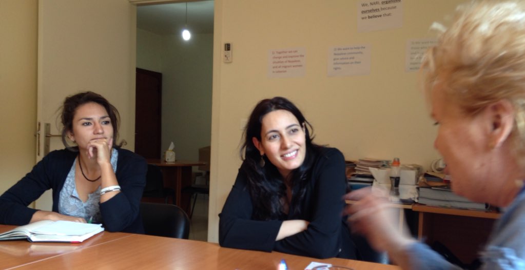 PES_Women's tweet photo. .@MarjaBijl @lesiaradelicki Impressed by field work @KAFA_Lebanon @AbaadMENA @CFUWI on #VAW #prog4refugees #Beirut https://t.co/CpaAgE6iCA