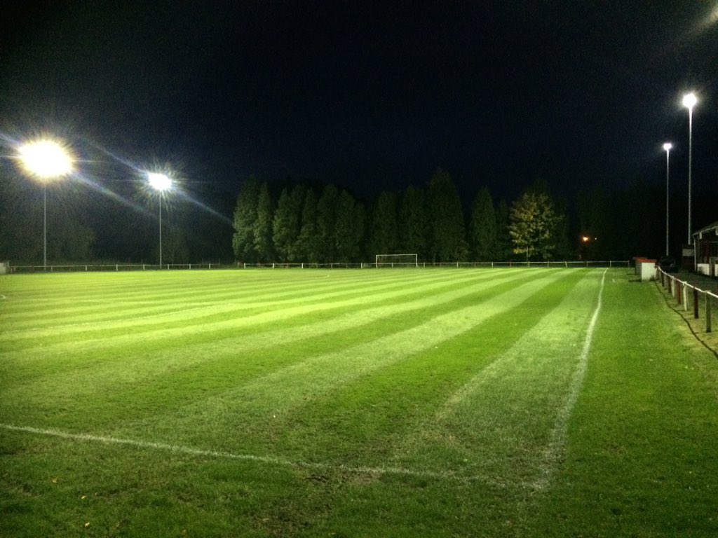 BreconCorriesFC's tweet photo. @officialbuds @FAWales @SoccerAM @Highground1999 @SouthWalesFA Verti-drained, rolled, marked &amp; ready for tomorrow. https://t.co/9D4BFe40uC