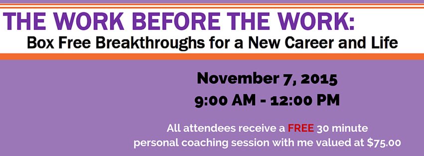 BoxFreeMinds's tweet image. New workshop - Box Free Breakthroughs - #WorkBeforeTheWork bit.ly/BFM_WorkshopNo… #careertips #jobseekers #Arizona