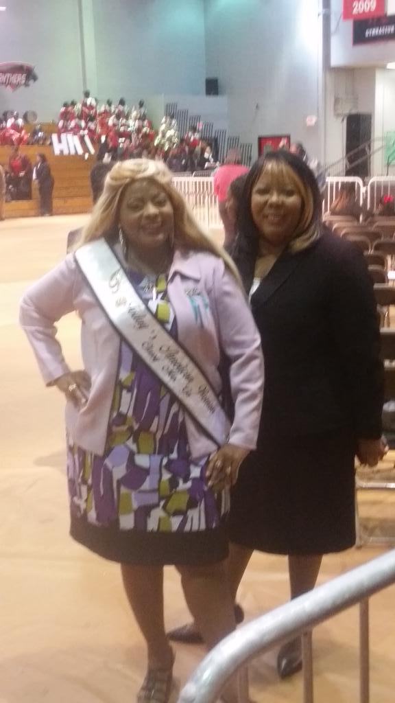 NWPCATL's tweet photo. @nwpc_updates 1st &amp; 2nd NWPC National VP's of Development about to hear Candidate Hillary Clinton at CAU campus. https://t.co/rTUfdDZkYt