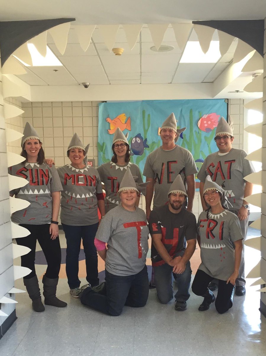 MBridgesNMS's tweet photo. We know how to do #halloween right in C-wing!! #sharkweek2015 https://t.co/cO9PfV5wqB