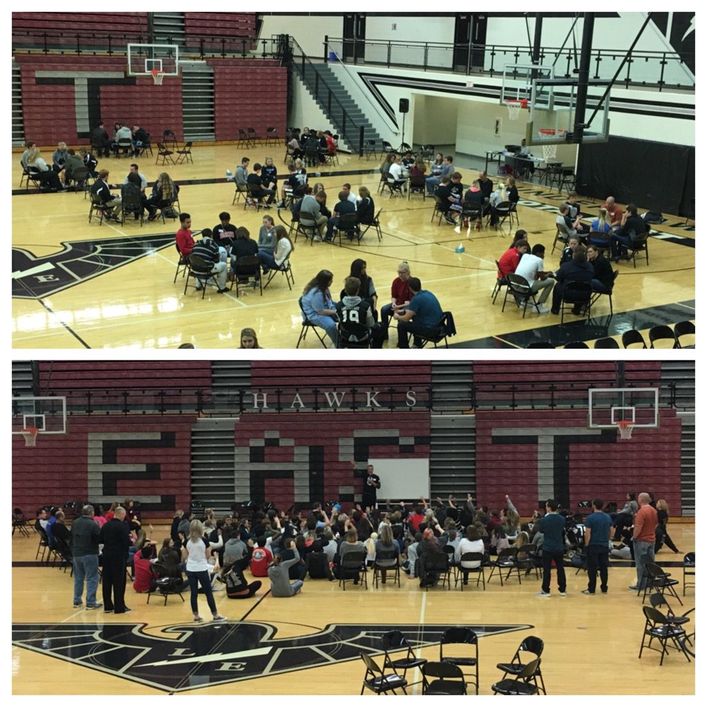 EAST_HAWKS's tweet photo. Proud of our students and thankful for our volunteers taking part in Be the Difference today at East! #eastsidepride https://t.co/Zb3c12MmyP