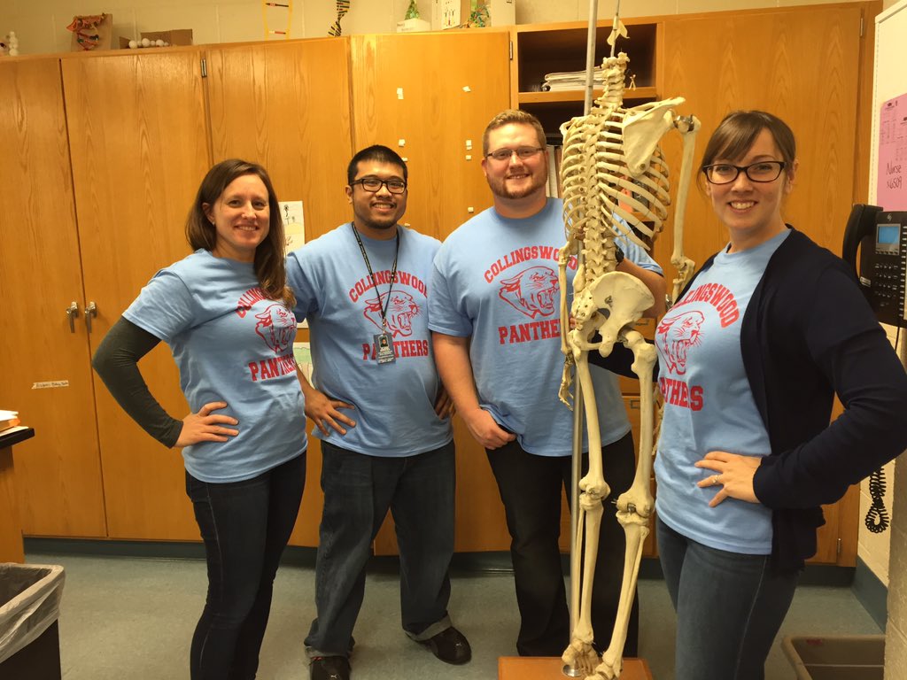 Bio teachers representing spirit week!!! <a href="/MrCoachKlineCHS/">Bradley Kline</a> <a href="/beswickbio/">Bridget Beswick</a> #CHSonegoodthing