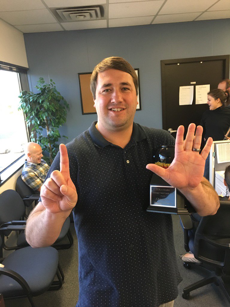 You are looking at the 6 time #SLCTEK chili cook off champion, this year was a blind taste test and he still won!