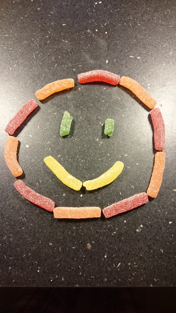 MuConfection's tweet photo. Catching up on @ALRcreates  #CreativeSprint day24: don't play with you food #candy #tastysmiley https://t.co/bYjkjftS3f