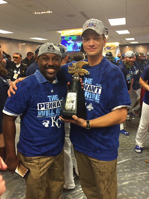 KUSportsMed's tweet photo. Team doctors get to be part of the #ALCS2015 celebration too. #ForeverProud to care for our amazing @royals! https://t.co/yiG6i2WxmW