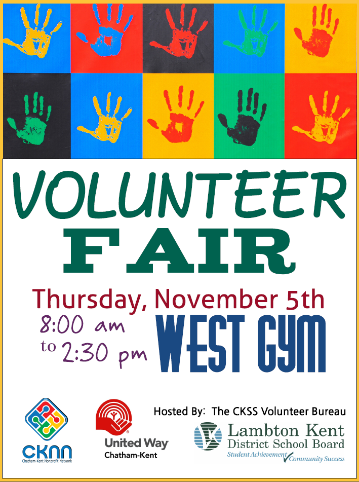 theCKNN's tweet photo. @CKSS_Volunteer is also hosting a Volunteer Fair on Thurs Nov 5! Agencies can still host a table! #ckont https://t.co/FURYcWJjaI