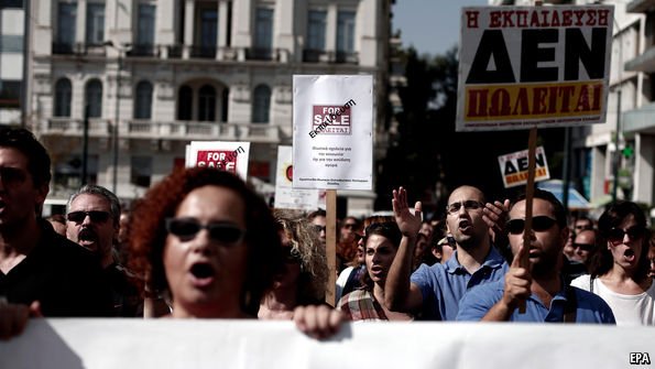 TheEconomist's tweet image. Greece's left-wing government aimed a new tax at the rich. It hit the poor instead econ.st/1OdgobA