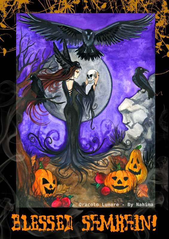 TheArtOfNahima's tweet image. Notte tra i mondi, buio e luce, vita e morte, sospesi, dove tutto è possibile! #Samhain  ^_^ #Halloween #LunarOracle