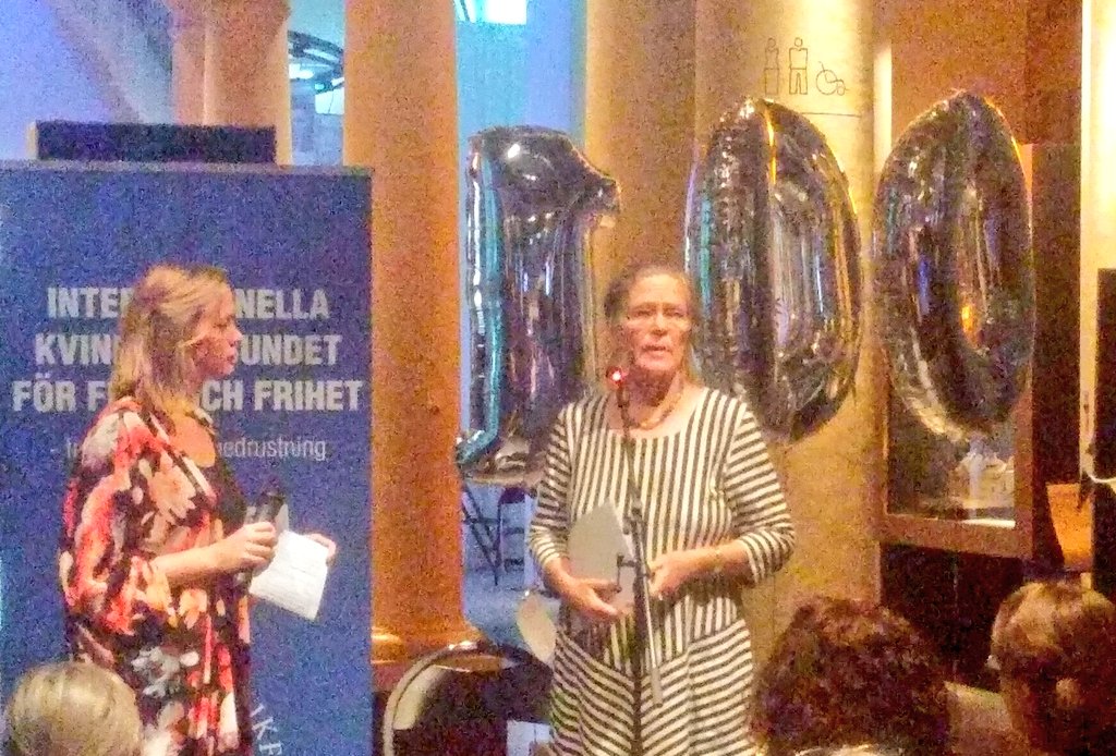 ikff_sverige's tweet photo. Nu Kerstin Grebäck, en riktigt farlig kvinna, om den stora fredresan, start av @Kvinna_t_Kvinna m.m. #ikff100 https://t.co/uaN02axRdW