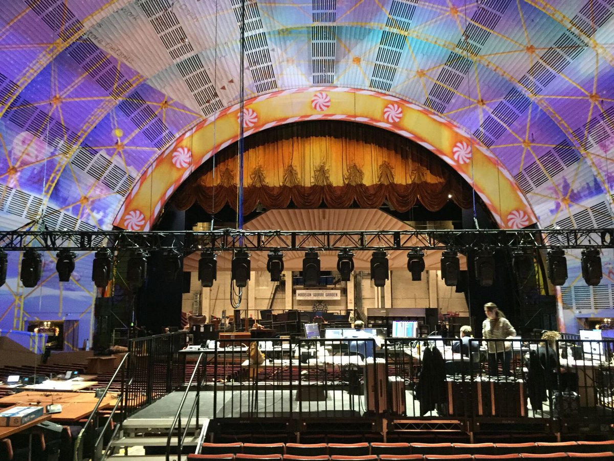 The stage is almost set—day 1 of tech rehearsals starts today at <a href="/RadioCity/">Radio City</a>! 🎬🎄👯 #RadioCity #RadioCityChristmas