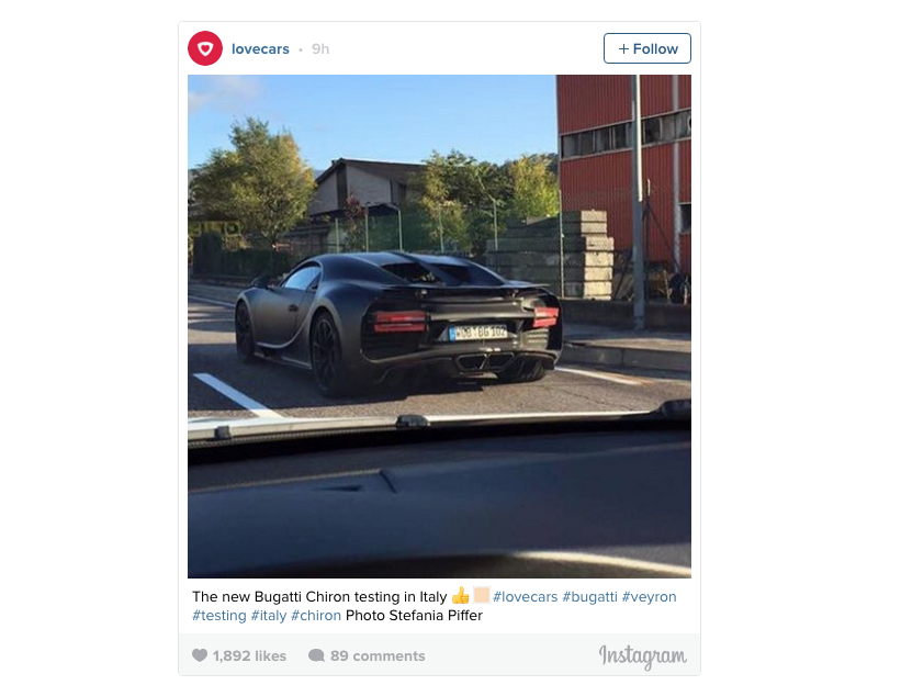 Jalopnik's tweet photo. Here's the new Bugatti Chiron way before you're supposed to see it: https://t.co/ob9ZJr2Ptc https://t.co/fvzqvgUlaS