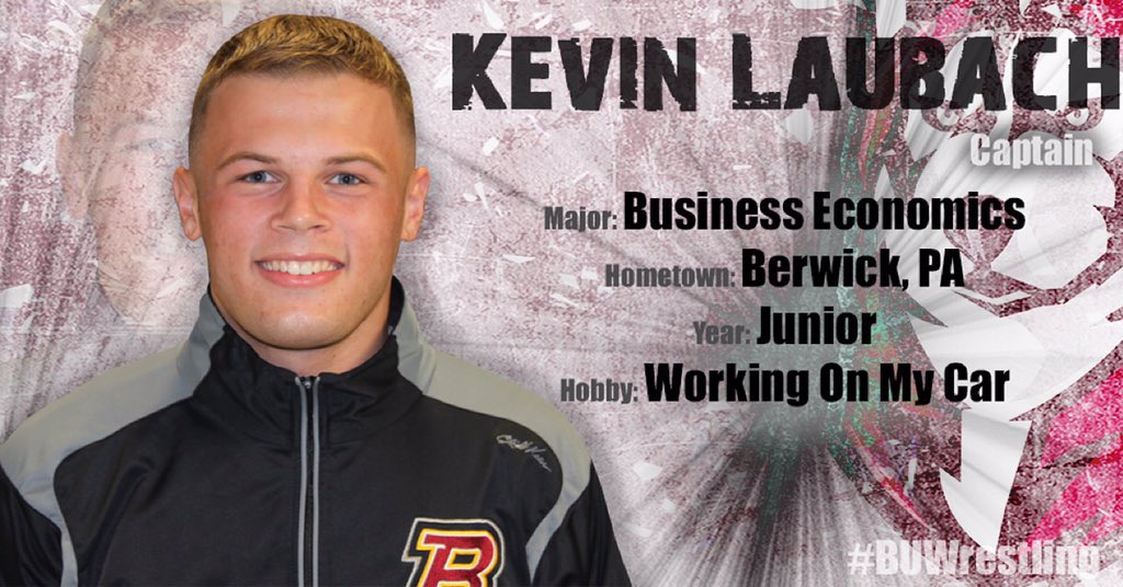 BU_Wrestling's tweet photo. Captain Kevin Laubach is featured today in our student athlete spotlight #buwrestling #NineDaysTilTakeDown https://t.co/YgTW3Id0QE